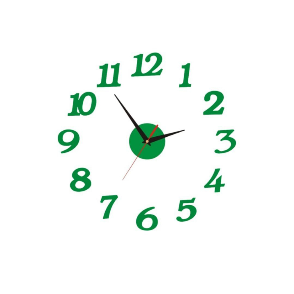 Jam Tempel Dinding Analog / Jam DIY Angka Aesthetic Jumbo 3D