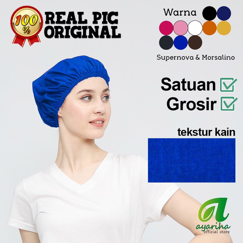 ✅Hairnet Kain Polos/ Nurse Cap (Bisa Dicuci)