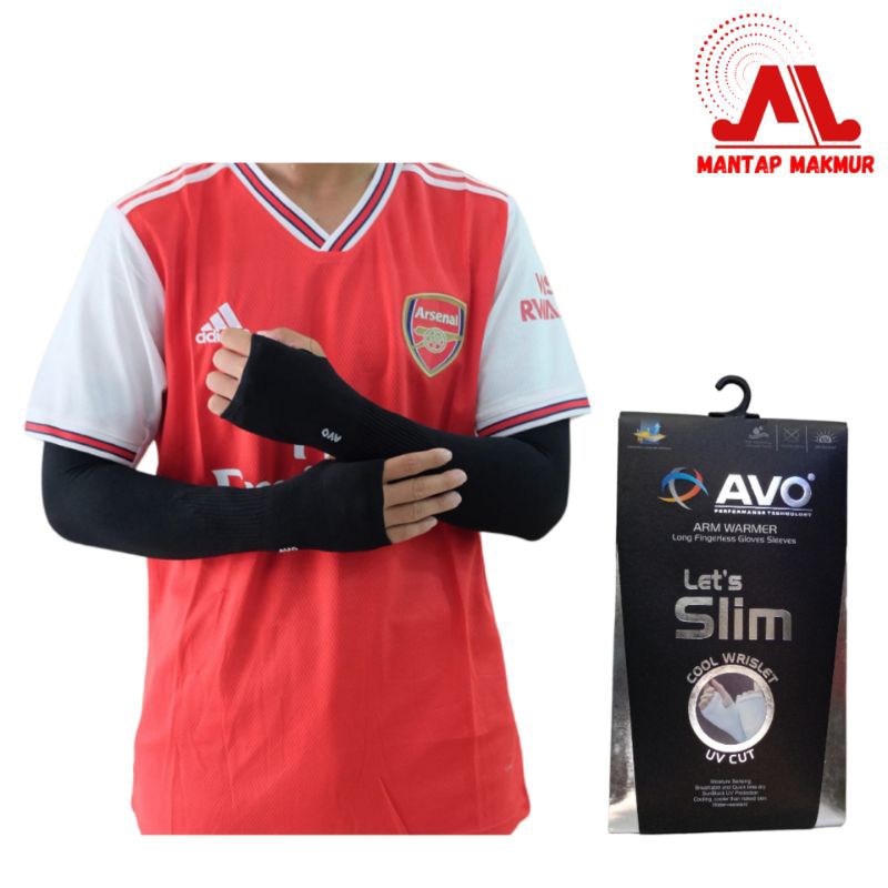 Manset Tangan Lubang Jempol AVO ARM WARMER / Handsock Let's Slim AVO Original Long Fingerless Gloves Sleeves
