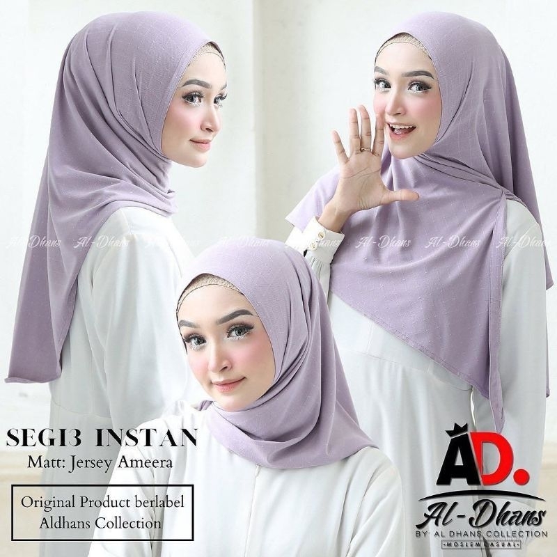 SEGITIGA INSTAN ORI AL DHANS / JILBAB SEGITIGA/ JILBAB INSTAN / HIJAB INSTAN / JILBAB JERSEY / SEGITIGA JERSEY / PASMINA INSTAN / JILBAB ORI