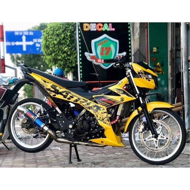 STRIPING STICKER STANDAR SUZUKI SATRIA Fi 2018 SATRIA INJEKSI 2019 kuning