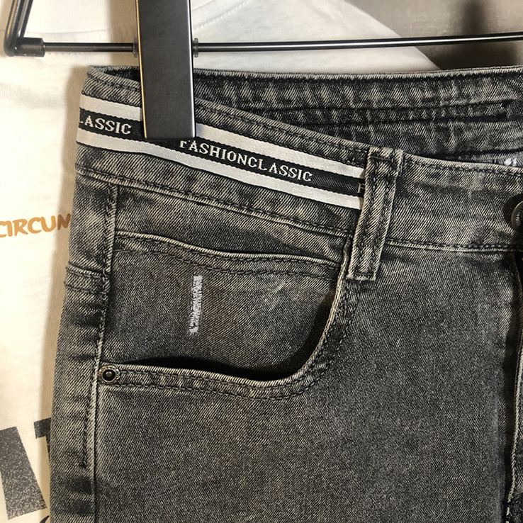 celana jeans pria slim fit premium stretch Denim Selvedge hitam abuskinny cowo pensil korean style dewasa kekinian keren 2024