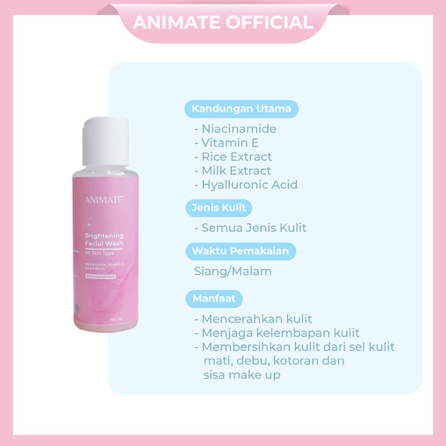 ANIMATE Instant Whitening Series | Serum Day / Night Cream / Paket Wajah FREE Pouch