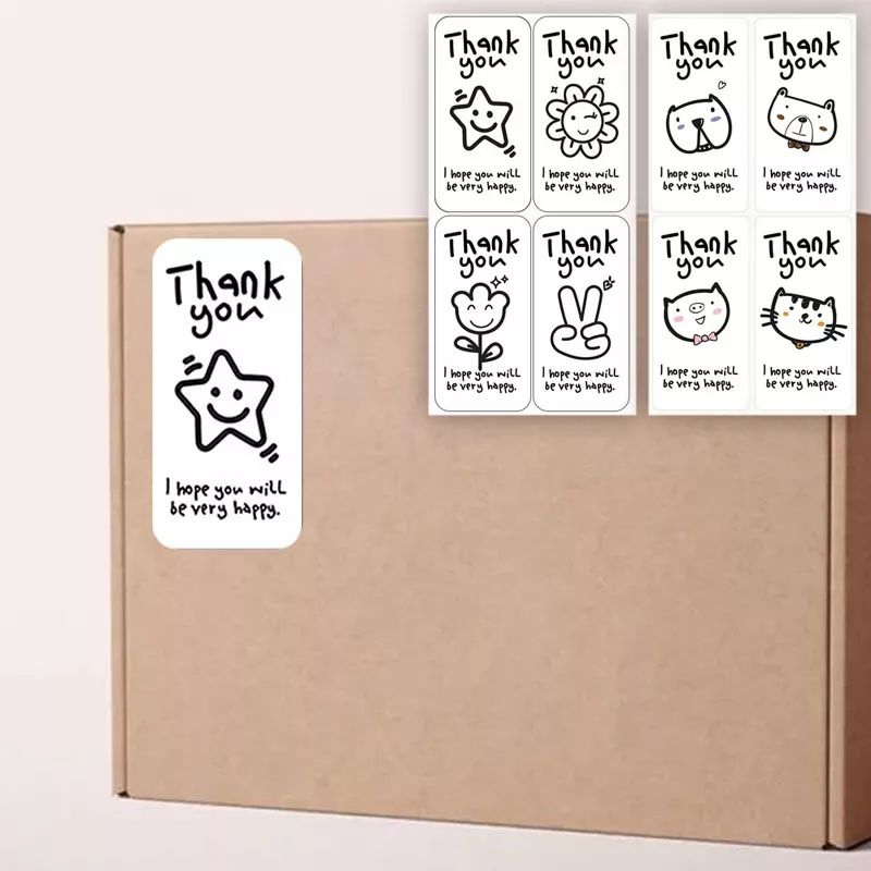 

( 12 Lembar = 48 Pcs ) Stiker Segel Label THANK YOU