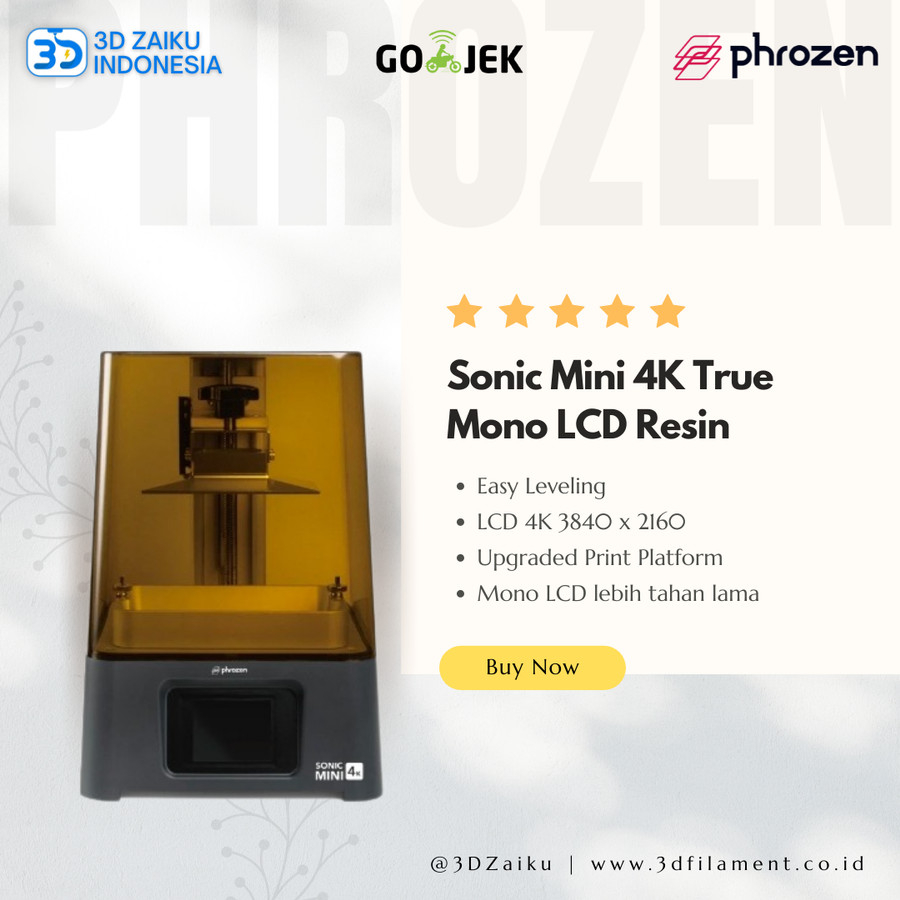 Phrozen Sonic Mini 4K True Mono LCD Resin 3D Printer Ultra Fast