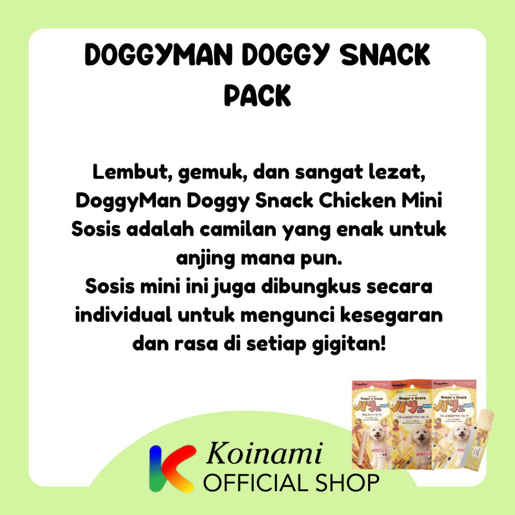 DoggyMan Doggy Snack Pack Isi 4 - Snack Anjing - Makanan Anjing