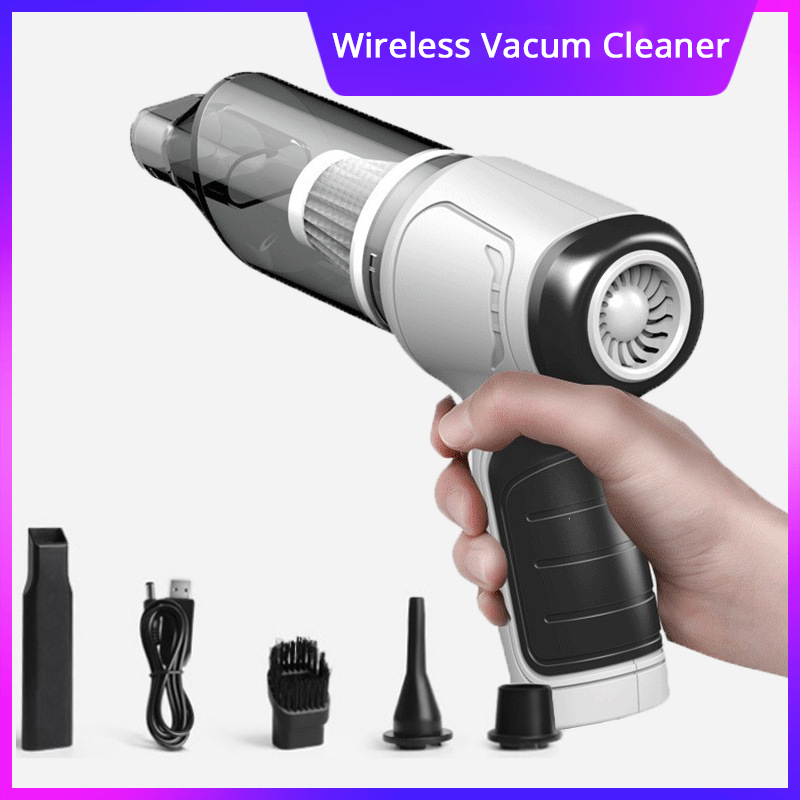 Wireless Vacum Cleaner 3 in 1 Mini Penyedot Debu Mobil Kuat Portable Penghisap Debu Tanpa Kabel Vacuum cleaner multifungsi Cocok untuk mobil, keyboard, sofa, kasur,multifungsi cleaner