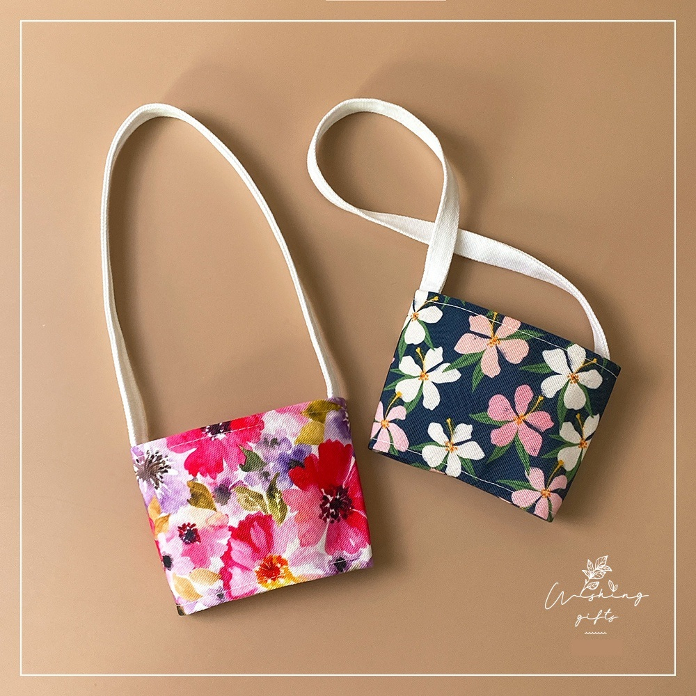 Cup Holder Bag Cup Sleeve Cup Holder Tas Boba Tas Gelas Tas Kanvas Gelas Minum Tas Minuman