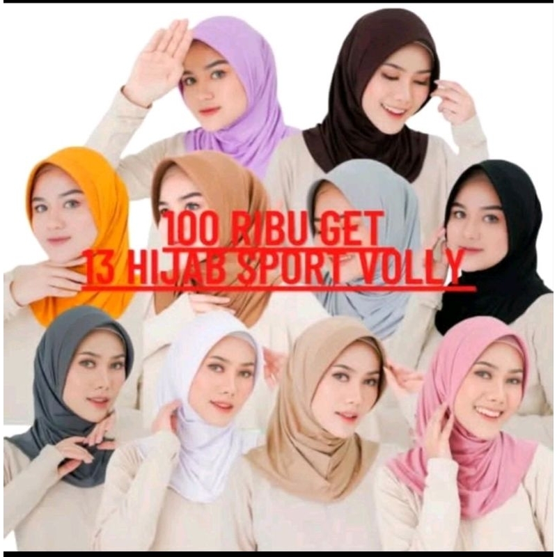 hijab volly sport olahraga/hijab sport wanita