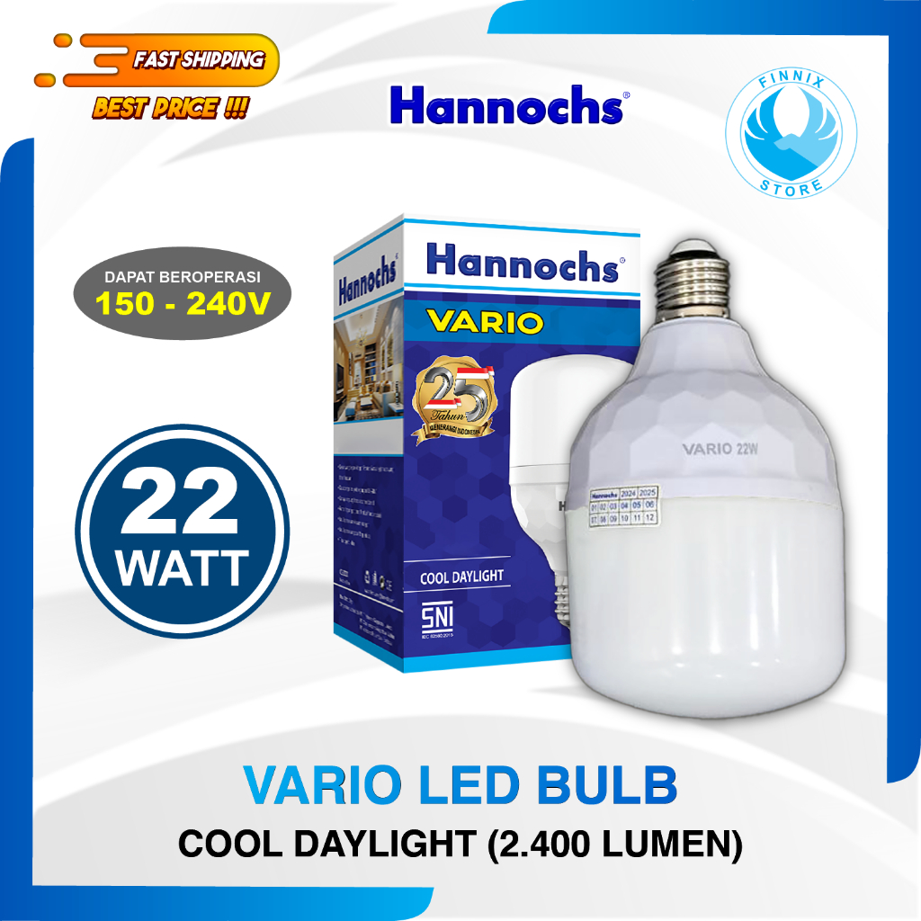 Hannochs VARIO LED Bulb 22 Watt / 24 Watt - Bola Lampu Bohlam LED