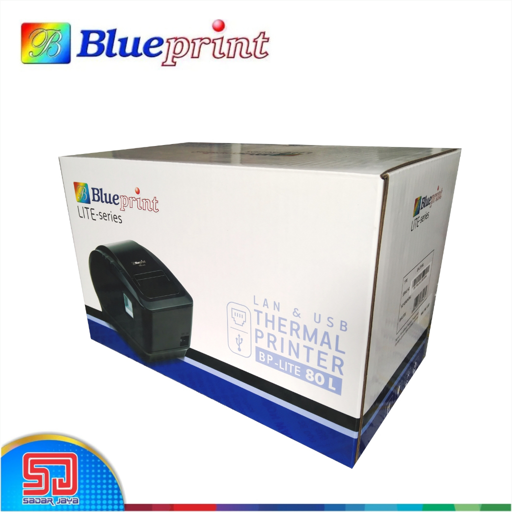 Blueprint Lite 80L Printer Thermal Kasir Struk Minimarket Label (LAN + USB + RJ11)