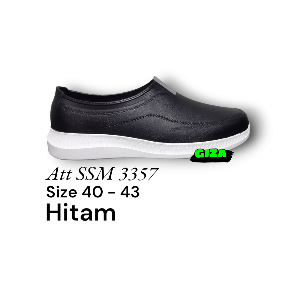 Sepatu Karet Pria Anti Air Ringan Elastis Tidak Licin Model Slip On Bahan Karet PVC Sole Injection