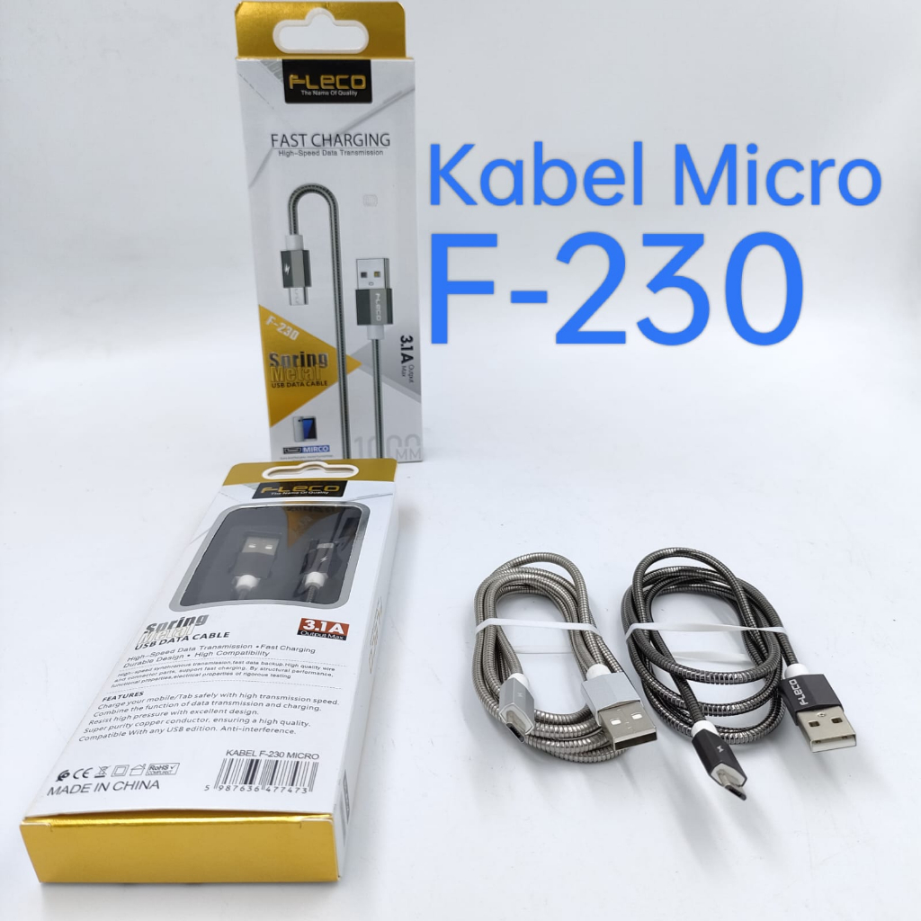 Kabel Data Fast Charging Aluminium Iphone Type C Metal Cable Fast Charger F-230 FLECO