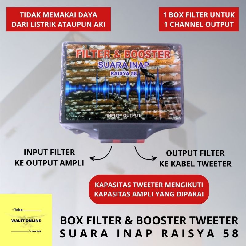 FILTER SUARA TWEETER INAP, FILTER SUARA WALET, PENYARING, WALET