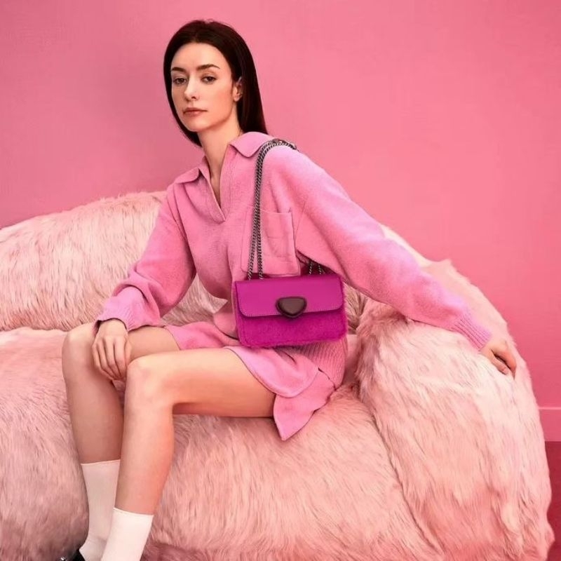 10.10 SALE | CK Lotso Fur-Trim Front Flap Bag GIFTSET INCLUDE BOX