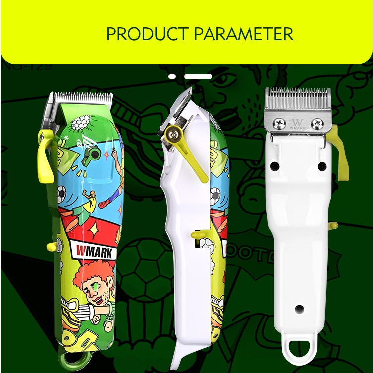 WMARK NG-129 SOCCER DESIGN - Electric Professional Hair Clipper - Alat Pangkas Rambut Elektrik -- Cocok untuk Barbershop Maupun Pribadi