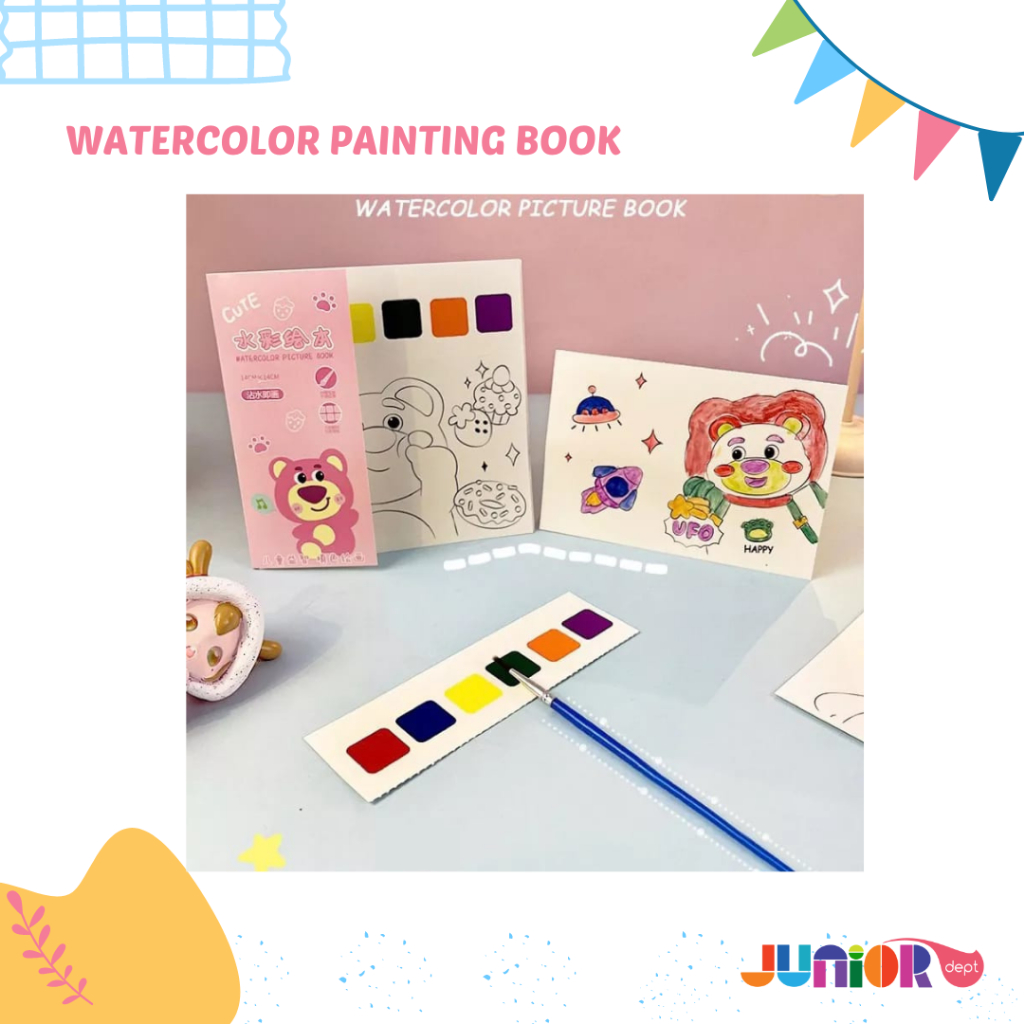 

Watercolor Painting Book / Buku Mewarnai Lucu