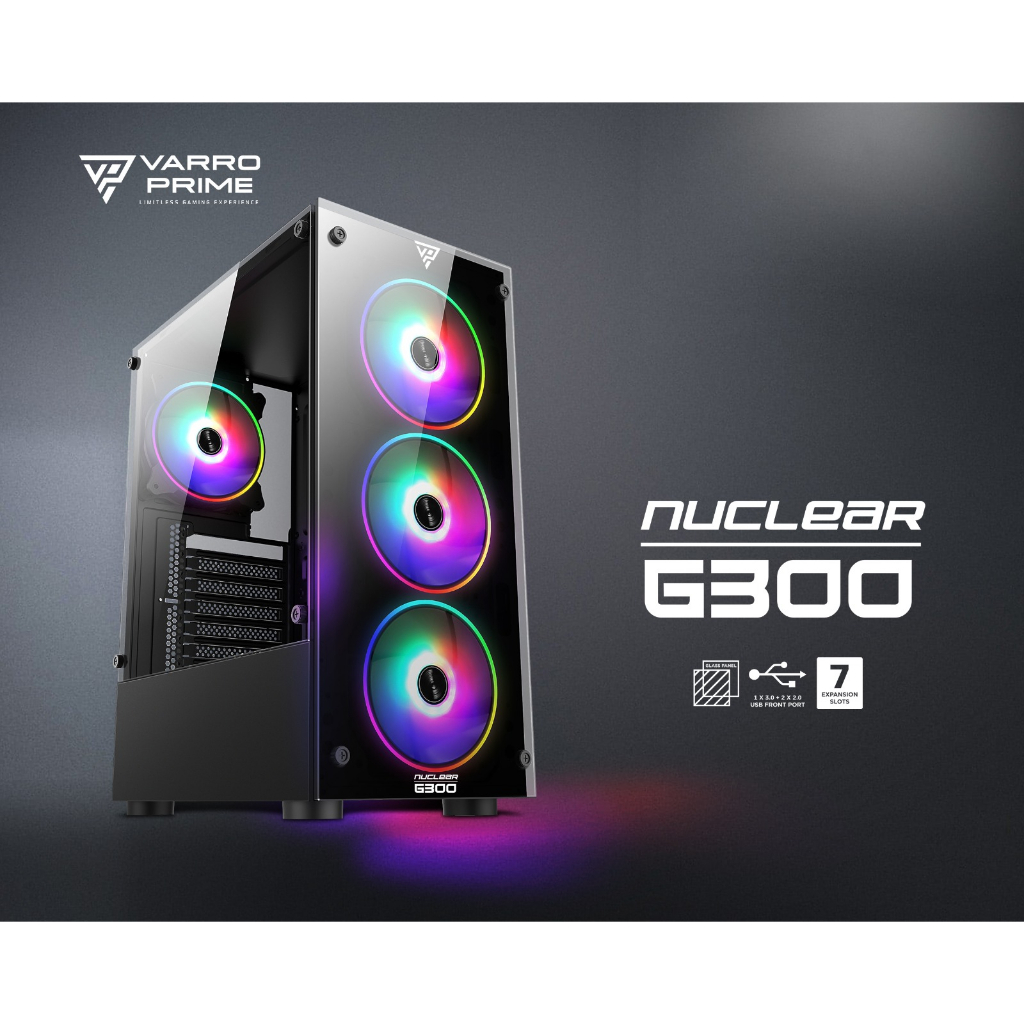 CASING VARRO NUCLEAR G300 + FREE 3 FAN (TANPA PSU)