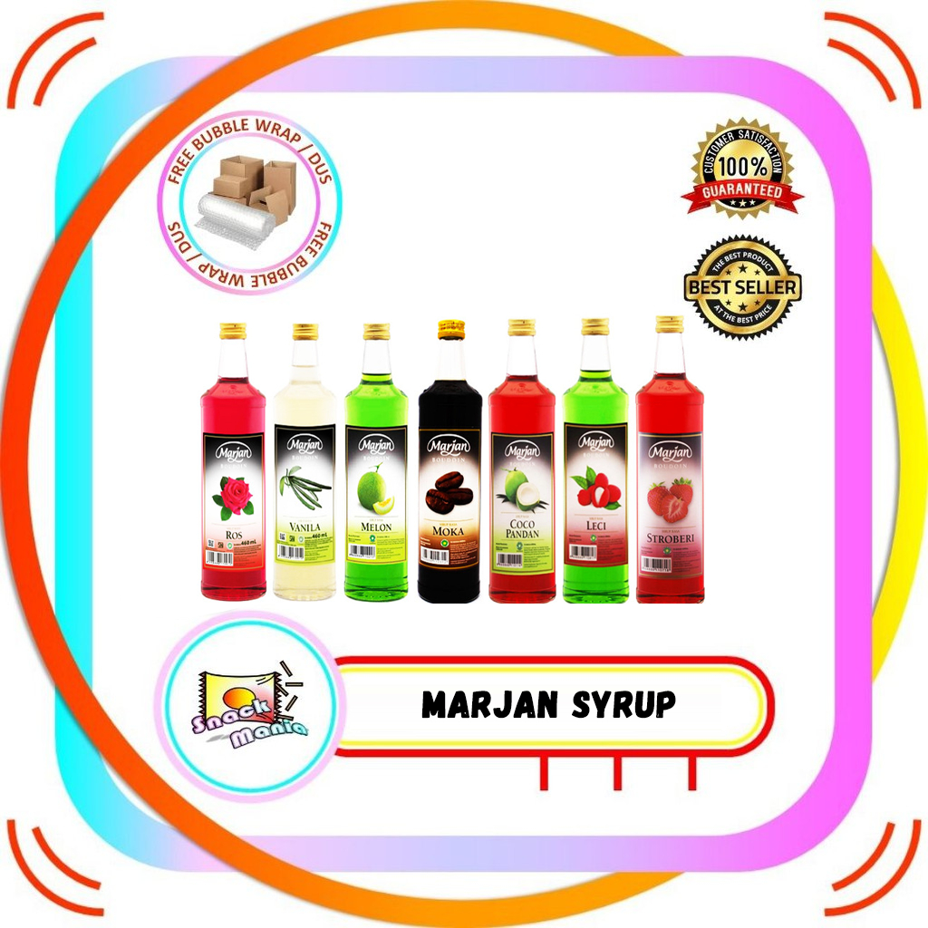 

MARJAN Syrup Boudoin Melon - Mocca Moka - Lychee Leci - Coco Pandan - Rose - Vanilla - Strawberry 460 ml