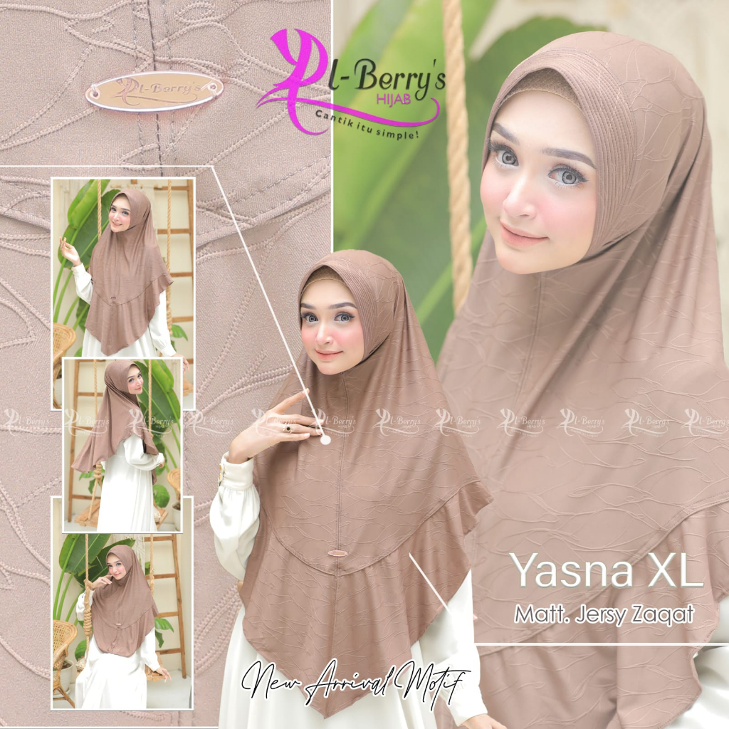 HIJAB INSTAN PET REMPEL DEPAN MATT JERSEY ZAQAT BY EL BERRY'S HIJAB - YASNA XL
