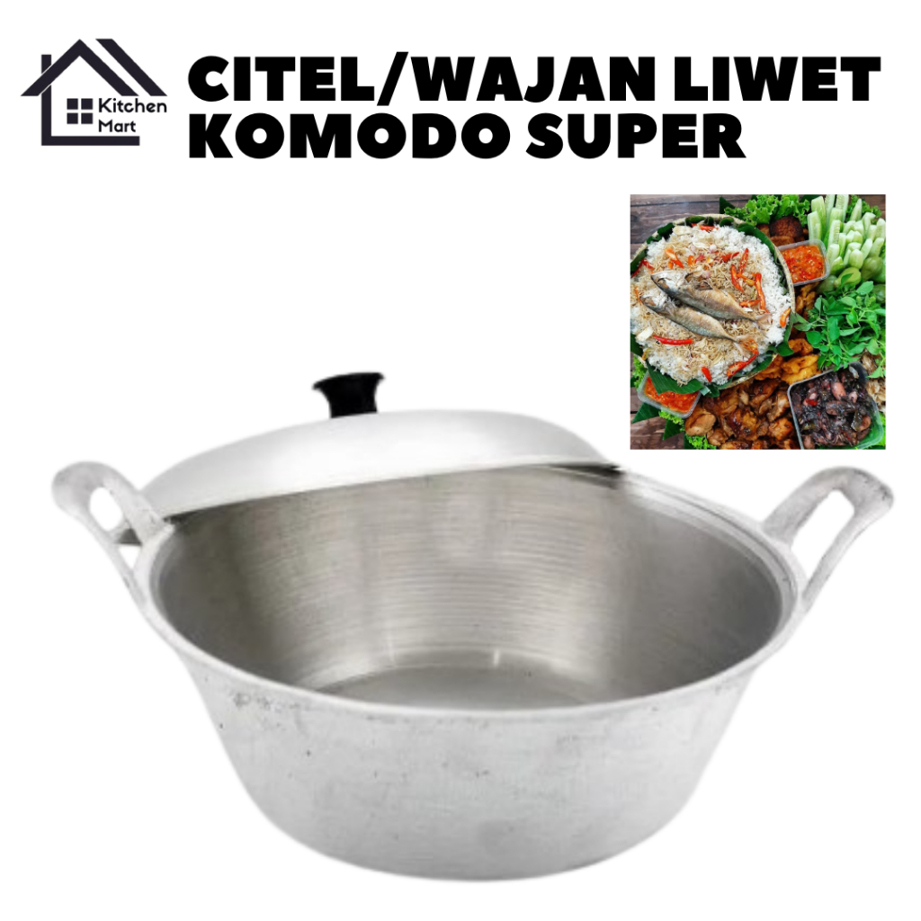 Citel Wajan Panci Wajan Katel Super Alumunium Panci Citel Komodo No 14/15