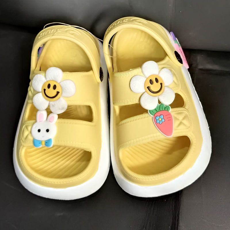 Sandal Anak Perempuan Tali Belakang Sandal Bayi dan Anak Terbaru Sendal Anak Motif Bunga Viral Sandal Anak Murah