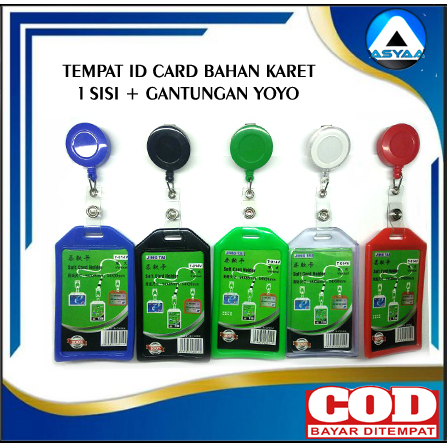 

Holder id card Karet 1 sisi dan yoyo