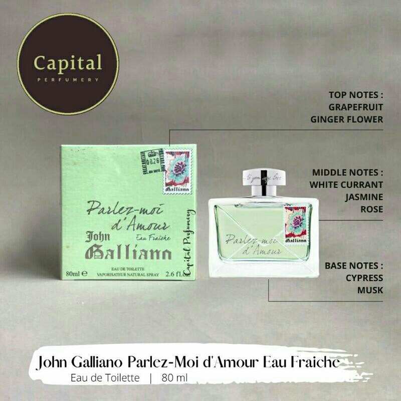 John Galliano Parlez-moi d'Amour Eau Fraiche EDT 80ml