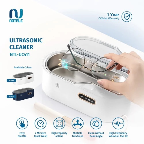 Notale Ultrasonic Cleaner  Portable Alat Mesin Pembersih Kacamata Dan Aksesoris Jam Tangan