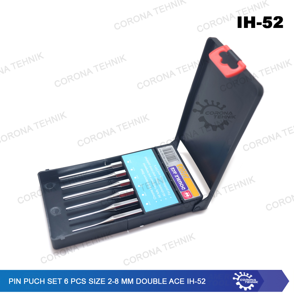 Pin Punch Set 6 Pcs Size 2-8 mm Double Ace IH-52