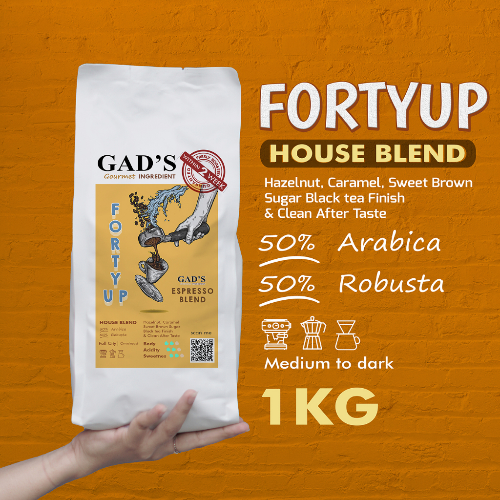 

Biji Kopi FORTYUP Espresso Blend Roasted 1kg