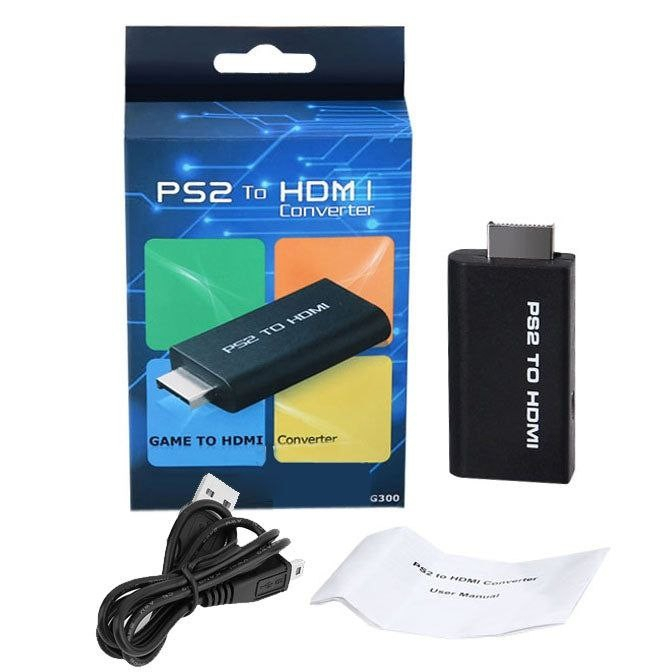 PS2 to HDMI Audio Video AV Adapter Converter 3.5mm Audio Output