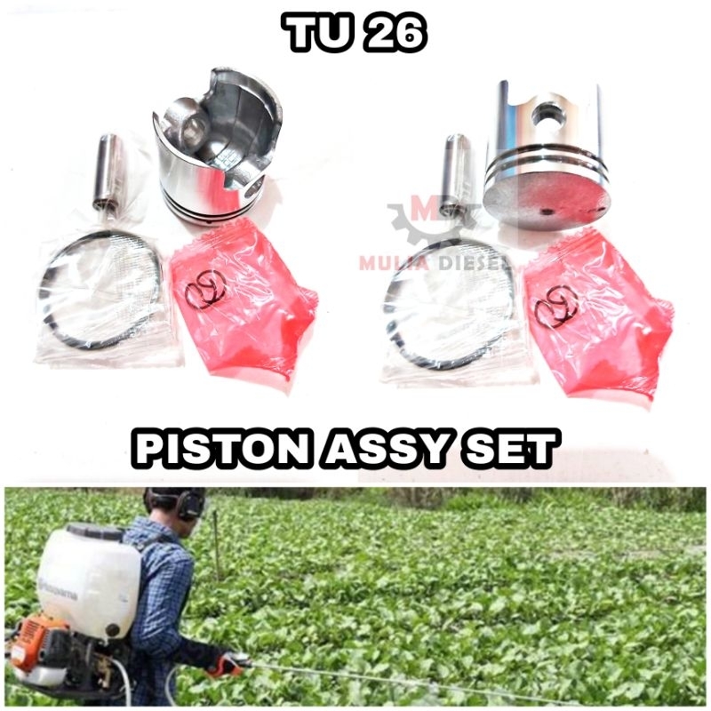 Piston Seher TU26 TU 26 Canting Set Ring Piston Mesin Semprot hama Sprayer TU26 TU 26 Portable