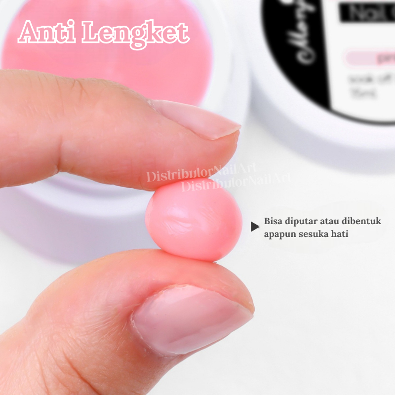 [ COD ] Monja Nail Art Extension 15ml Anti Lengket/Solid Extension Nail Gel Hard Gel Builder/ 3D Gel/Multifungsi Gel