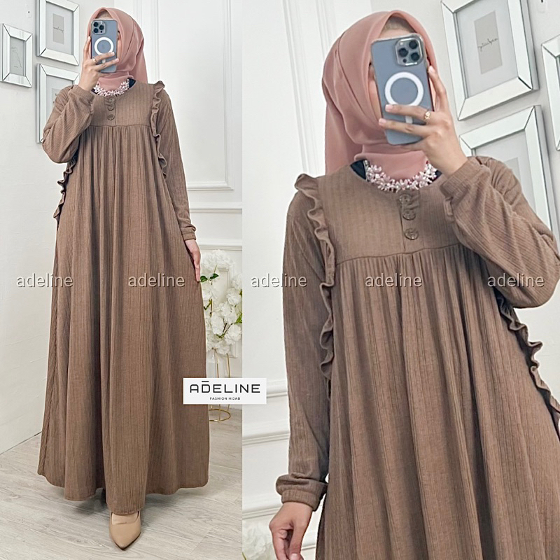 Asira Maxy - Gamis Wanita Kaos Knit Rajut Wanita Terbaru LD104-114 / 567-7286