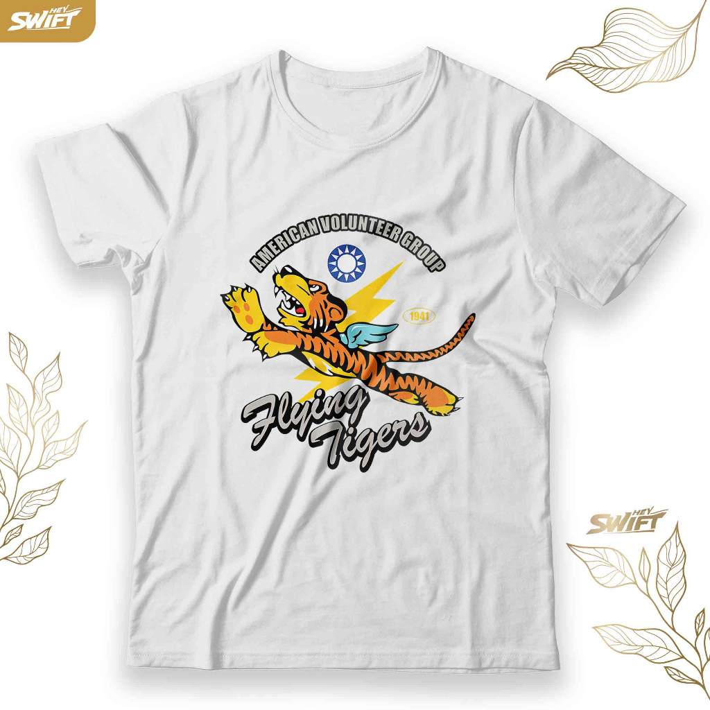 KAOS Flying Tigers Classic air force military militer world war TSHIRT BAJU DISTRO