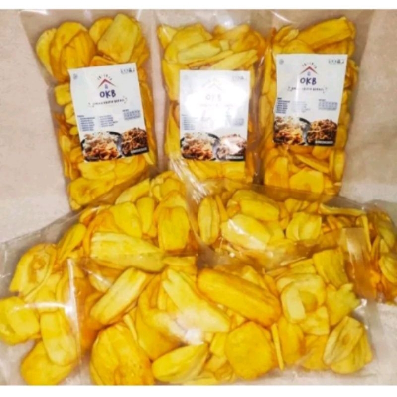 

keripik nangka Wonogiri,Grade A,yang di pake daging nangkanya.Sangat lezat manis ,berat 150 gram