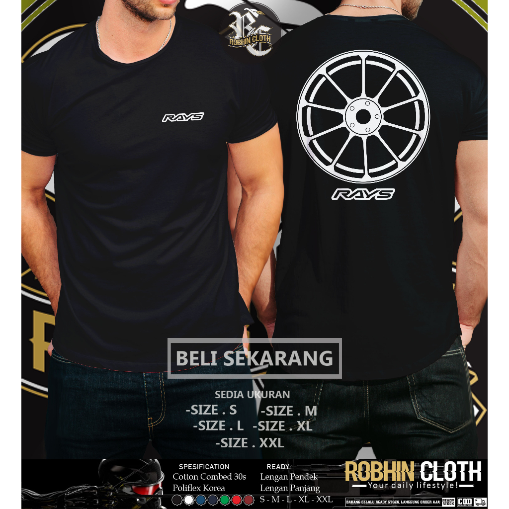Kaos Velg Rays ZE40 Baju Otomotif