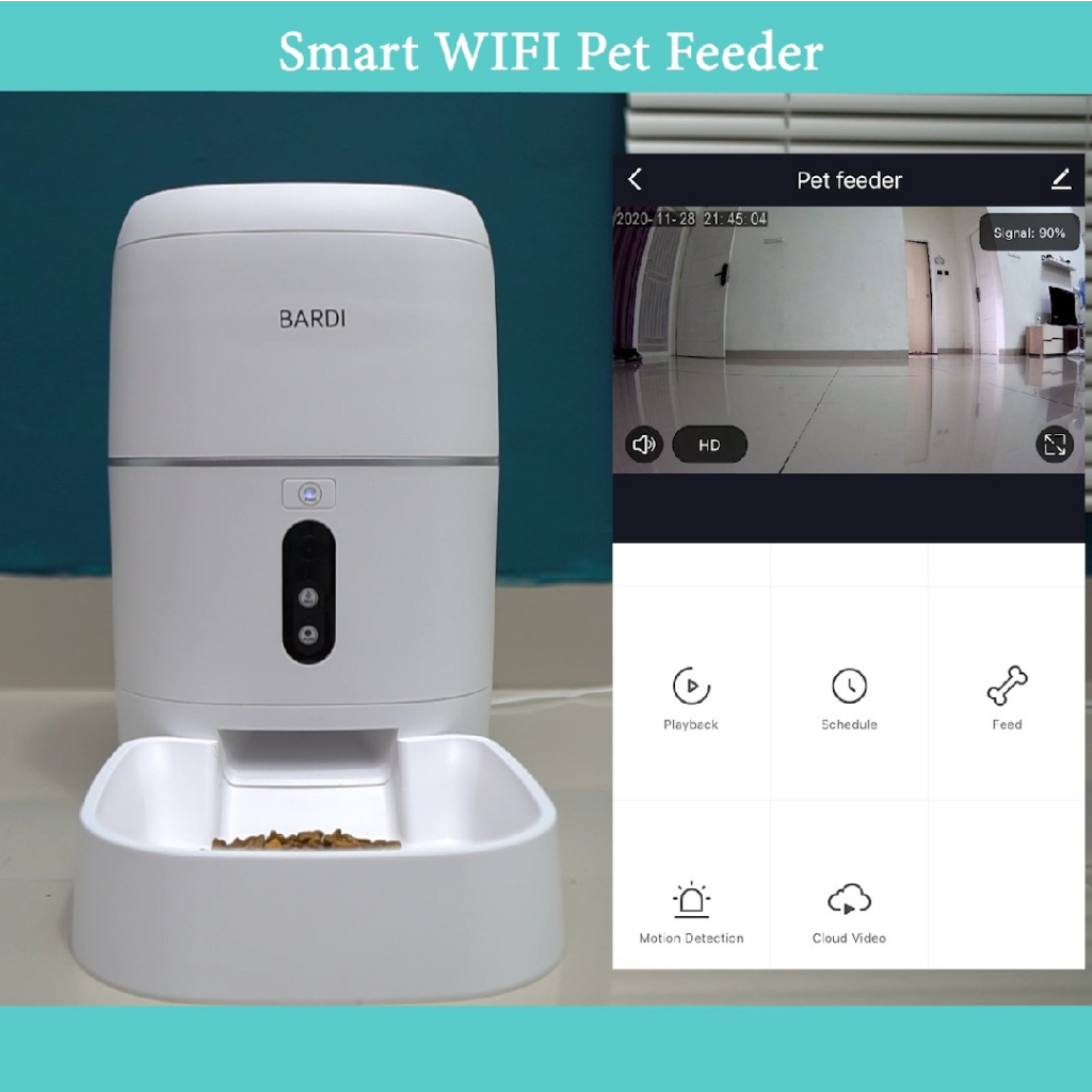 Bardi Smart WIFI Pet Feeder (Dispenser Makanan Otomatis Anjing/Kucing)