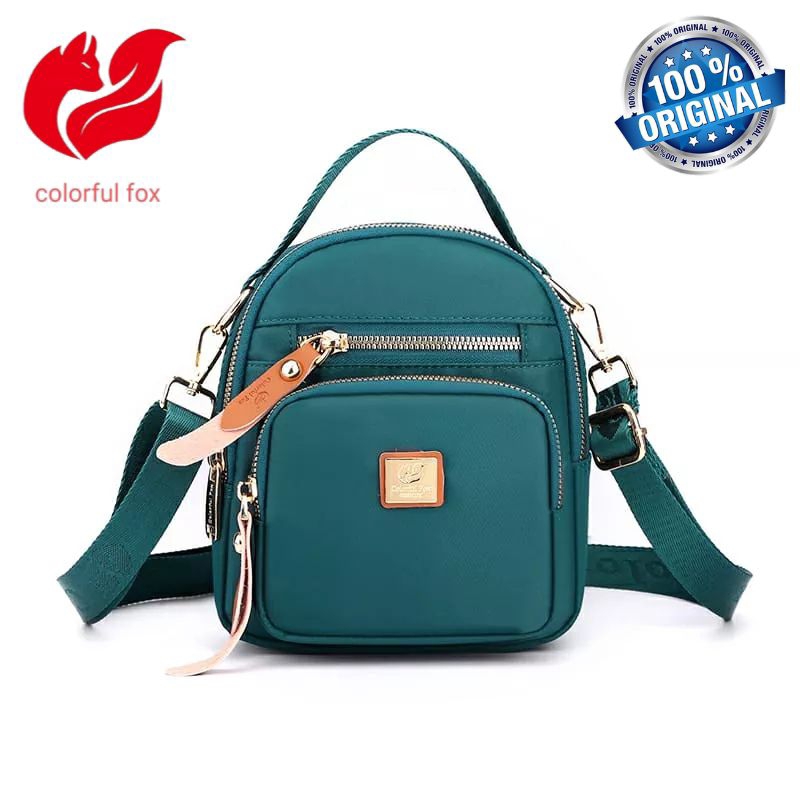 ORIGINAL Tas Selempang Wanita COLORFUL FOX Import KOREA Super Tebal Terbaru