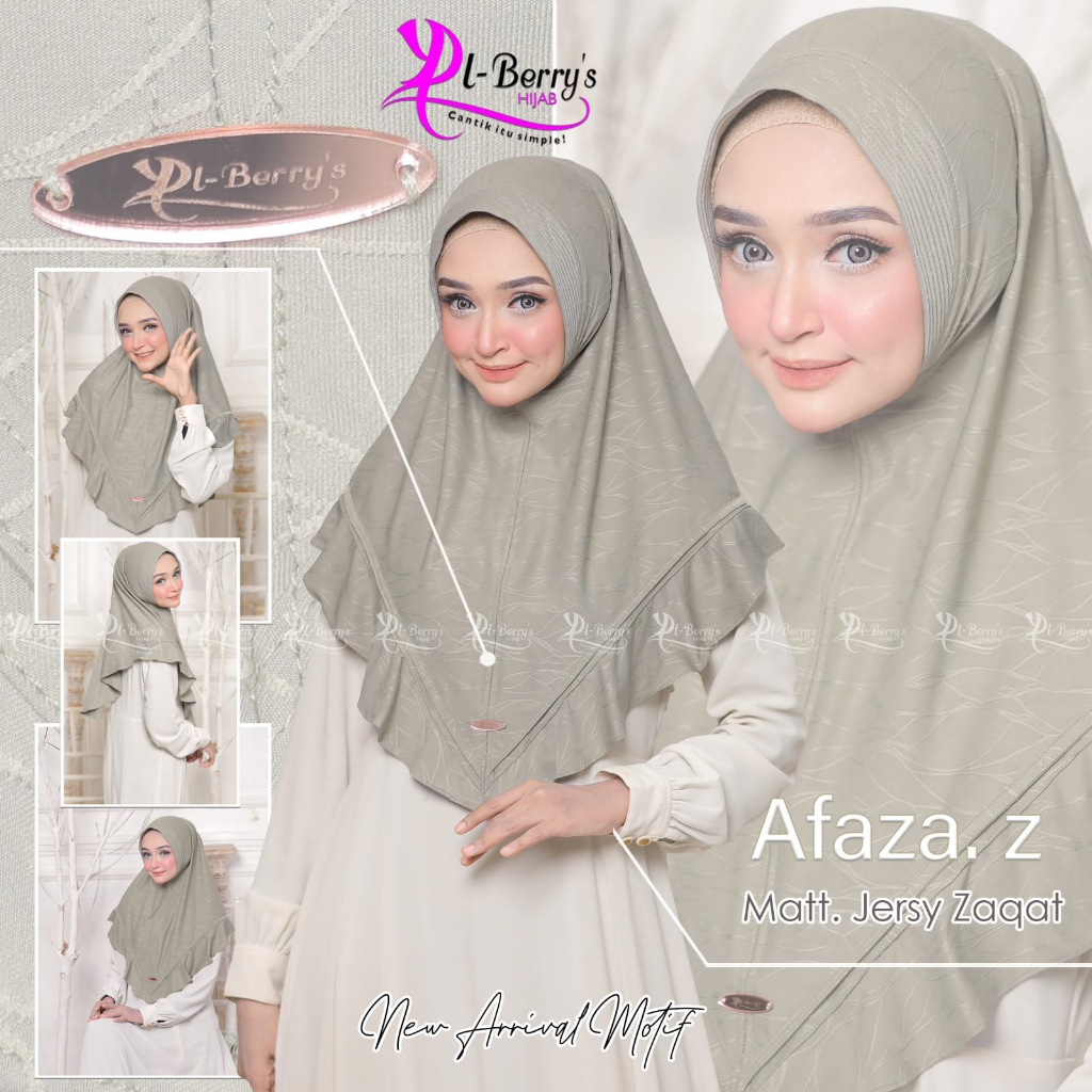 HIJAB INSTAN PET REMPEL MATT JERSEY ZAQAT BY EL BERRY'S - AFAZA Z