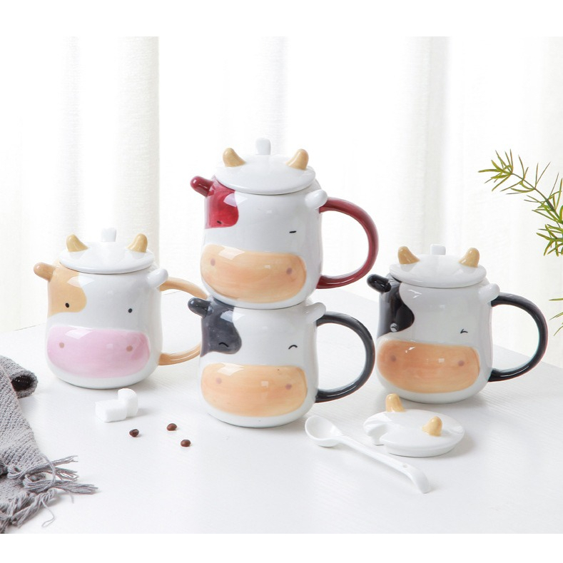 MUG KEPALA SAPI LUCU | CUTE COW MUG | GELAS UNIK