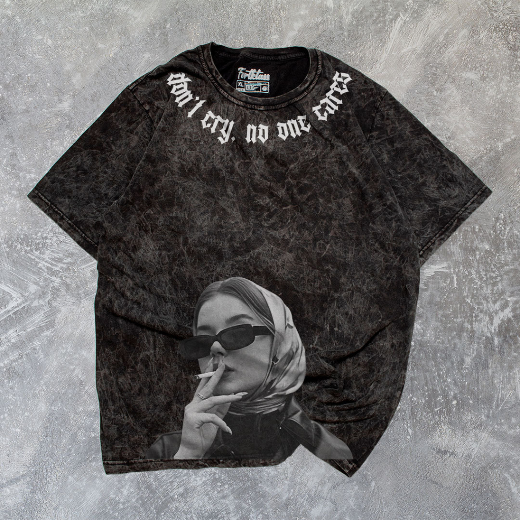 HipNop Kaos WOMEN Sablon Lengan Pendek Atasan Tshirt Distro Cowok Kaos SNOW Kaos Wash