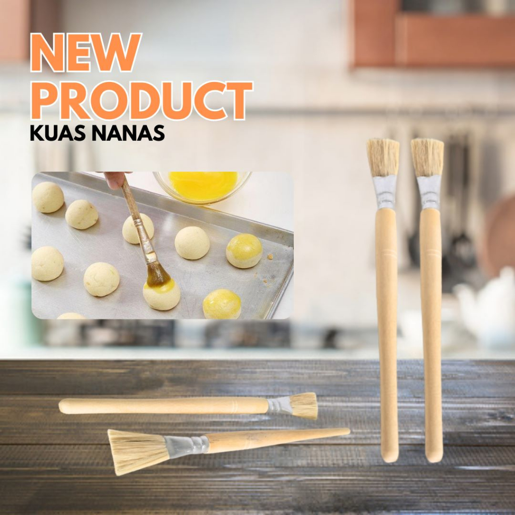 (PDW) Kuas Serat Nanas / Mentega Oles Kue Tahan Panas Brush Satuan