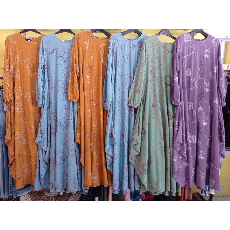 READY NEW COLLECTION GAMIS DARBY CRINKLE MOTIF TIMBUL GAMIS MUSLIMAH