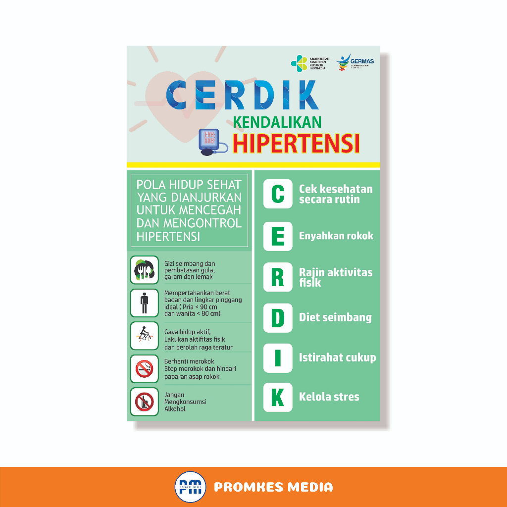 

Poster Kesehatan, Poster Hipertensi Cerdik, Cerdik Hipertensi