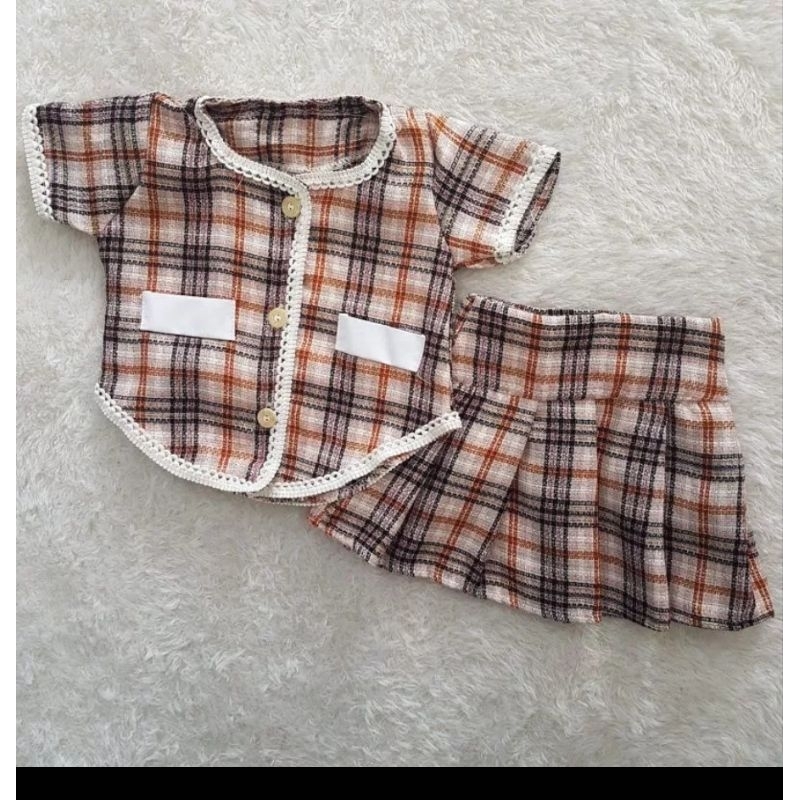 baju bayi Tweed Kotak