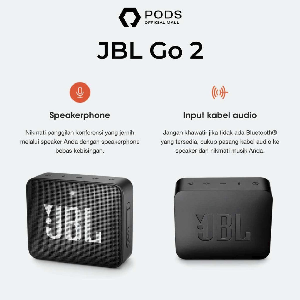 ThePods Speaker JBL Go 2 Wireless Bluetooth Speaker Extra Bass Audio Speakers - By PodsIndonesiaa