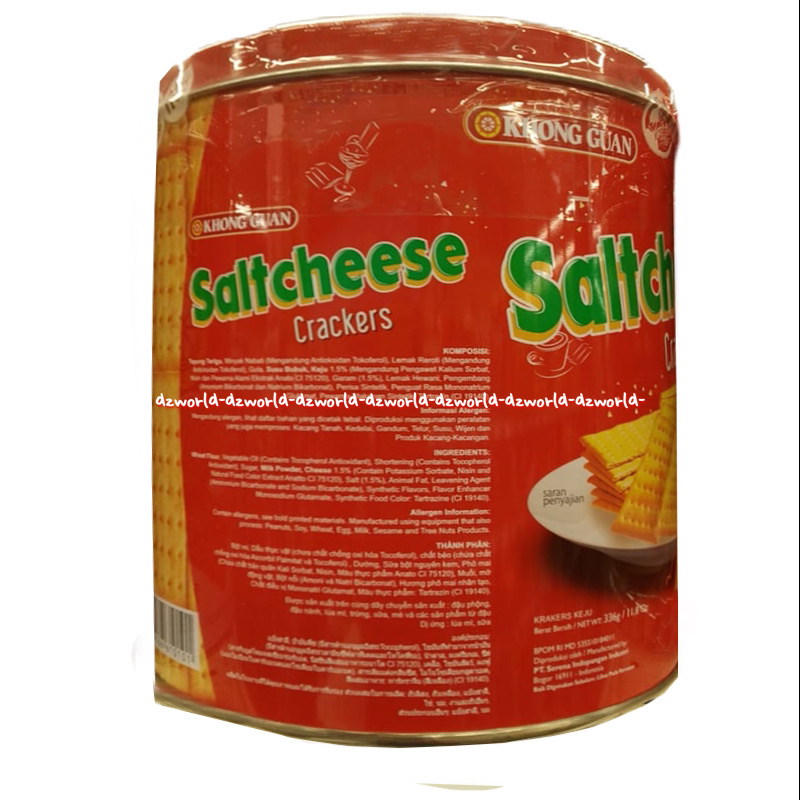 Khong Guan 336gr Saltcheese Crakers Snack Cemilan Keju Asin Salt Cheese Kong guan Kongguan Sakt Cheese Crack Kers