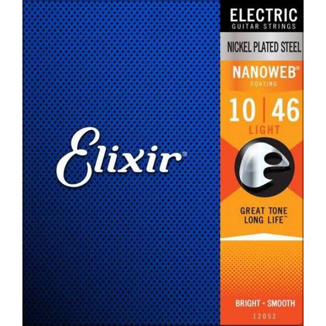 Senar Gitar ELIXIR String Elektrik Nanoweb Polyweb Optiweb 0.9 0.10 Set